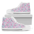 Sakura Cherry Blossom Pattern Print White High Top Sneakers