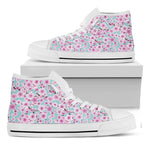 Sakura Cherry Blossom Pattern Print White High Top Shoes