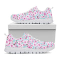Sakura Cherry Blossom Pattern Print White Running Shoes