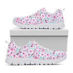 Sakura Cherry Blossom Pattern Print White Sneakers