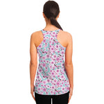 Sakura Cherry Blossom Pattern Print Women's Racerback Tank Top