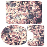 Sakura Cherry Blossom Print 3 Piece Bath Mat Set