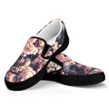 Sakura Cherry Blossom Print Black Slip On Sneakers