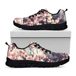 Sakura Cherry Blossom Print Black Sneakers