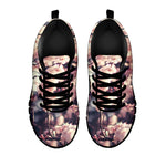 Sakura Cherry Blossom Print Black Sneakers