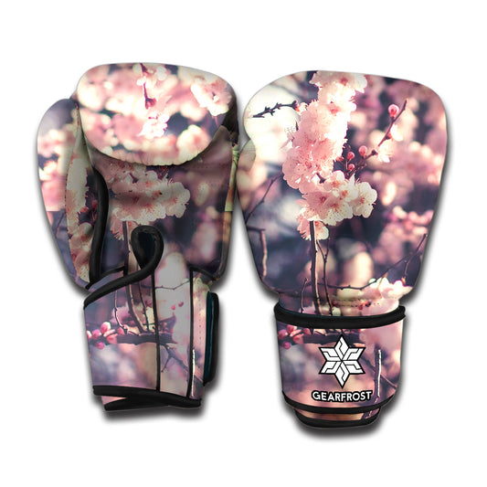Sakura Cherry Blossom Print Boxing Gloves