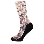 Sakura Cherry Blossom Print Crew Socks