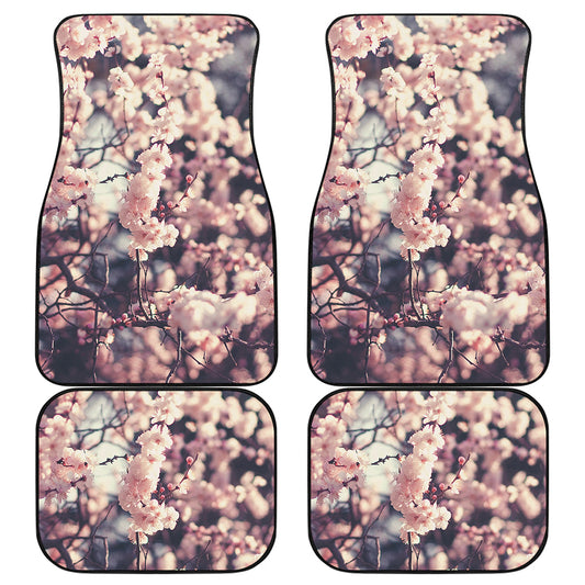 Sakura Cherry Blossom Print Front and Back Car Floor Mats