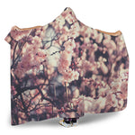 Sakura Cherry Blossom Print Hooded Blanket