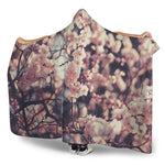Sakura Cherry Blossom Print Hooded Blanket