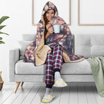 Sakura Cherry Blossom Print Hooded Blanket