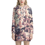 Sakura Cherry Blossom Print Hoodie Dress