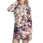 Sakura Cherry Blossom Print Hoodie Dress
