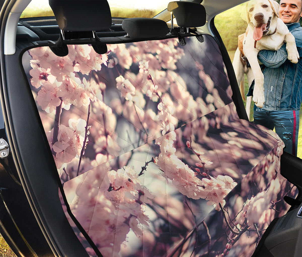 Sakura Cherry Blossom Print Pet Car Back Seat Cover