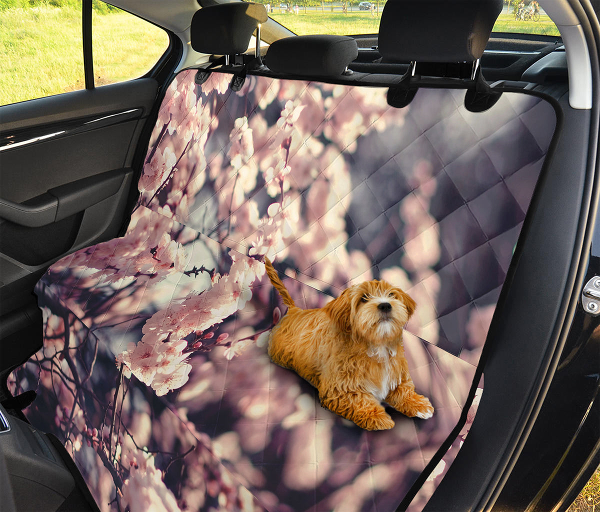 Sakura Cherry Blossom Print Pet Car Back Seat Cover