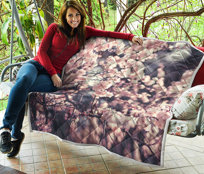 Sakura Cherry Blossom Print Quilt