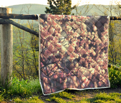 Sakura Cherry Blossom Print Quilt