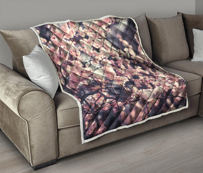 Sakura Cherry Blossom Print Quilt