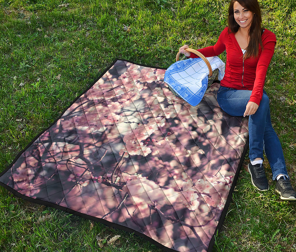 Sakura Cherry Blossom Print Quilt