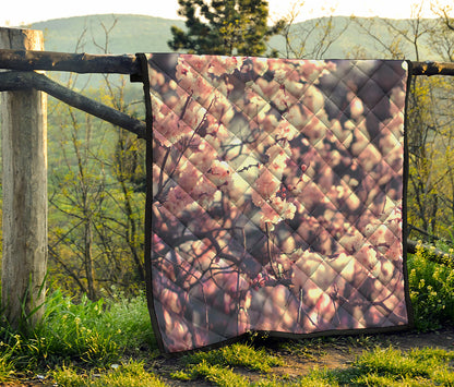 Sakura Cherry Blossom Print Quilt