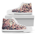 Sakura Cherry Blossom Print White High Top Sneakers