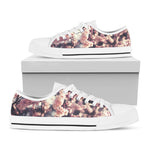 Sakura Cherry Blossom Print White Low Top Shoes