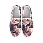 Sakura Cherry Blossom Print White Slip On Shoes
