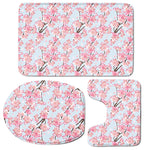 Sakura Flower Cherry Blossom Print 3 Piece Bath Mat Set