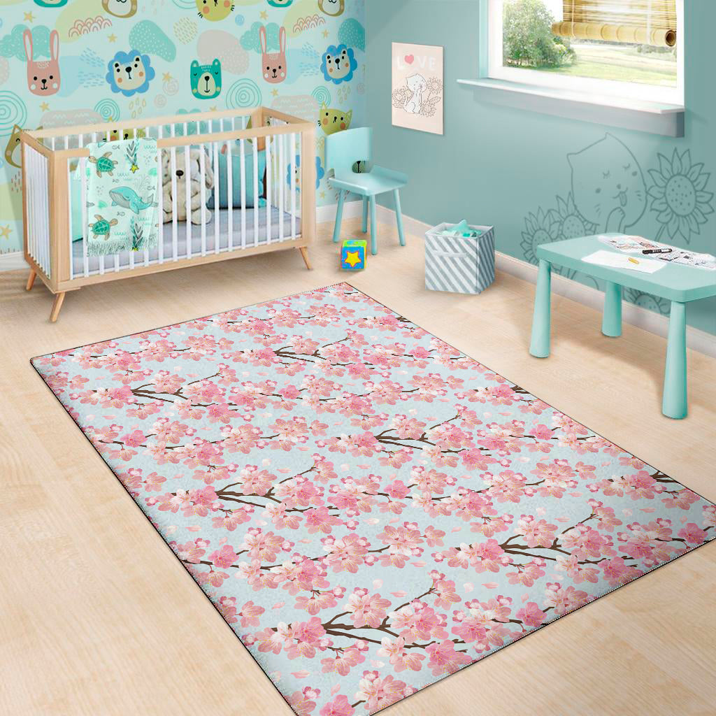 Sakura Flower Cherry Blossom Print Area Rug