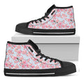 Sakura Flower Cherry Blossom Print Black High Top Sneakers