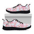 Sakura Flower Cherry Blossom Print Black Running Shoes