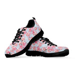 Sakura Flower Cherry Blossom Print Black Sneakers