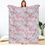 Sakura Flower Cherry Blossom Print Blanket