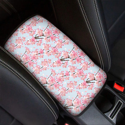 Sakura Flower Cherry Blossom Print Car Center Console Cover