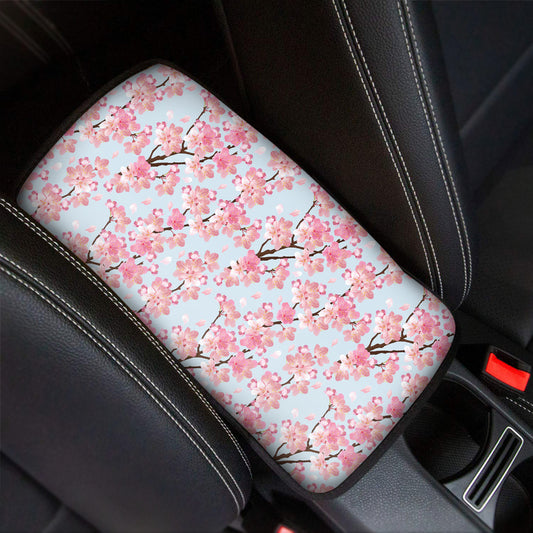 Sakura Flower Cherry Blossom Print Car Center Console Cover