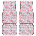 Sakura Flower Cherry Blossom Print Front and Back Car Floor Mats