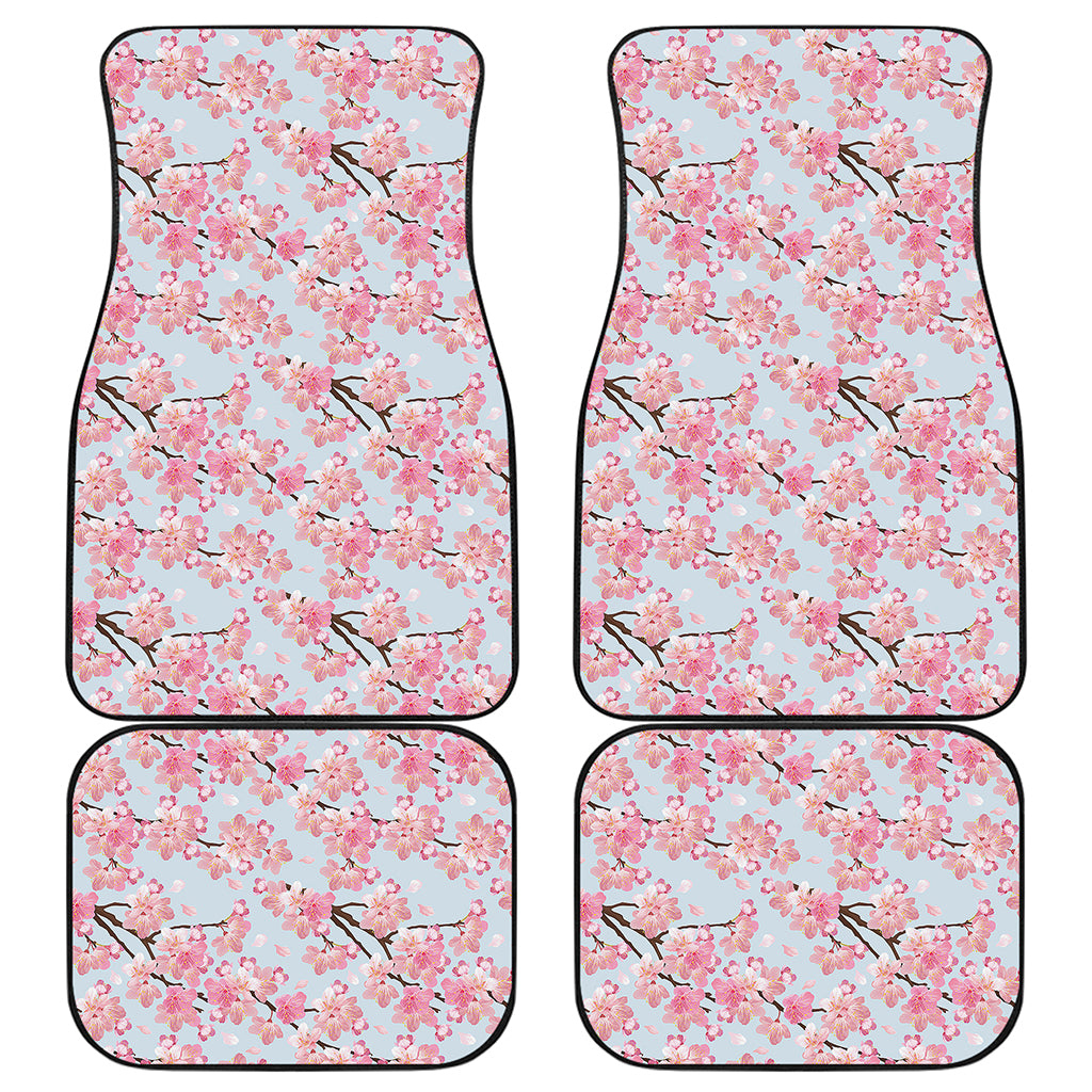 Sakura Flower Cherry Blossom Print Front and Back Car Floor Mats