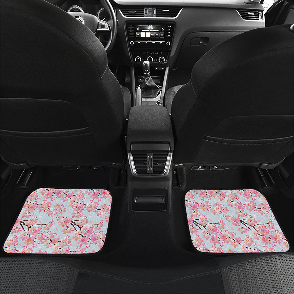 Sakura Flower Cherry Blossom Print Front and Back Car Floor Mats