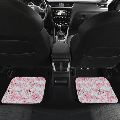 Sakura Flower Cherry Blossom Print Front and Back Car Floor Mats