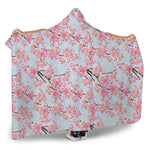 Sakura Flower Cherry Blossom Print Hooded Blanket