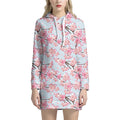 Sakura Flower Cherry Blossom Print Pullover Hoodie Dress