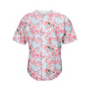 Sakura Flower Cherry Blossom Print Men's Baseball Jersey
