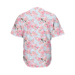 Sakura Flower Cherry Blossom Print Men's Baseball Jersey