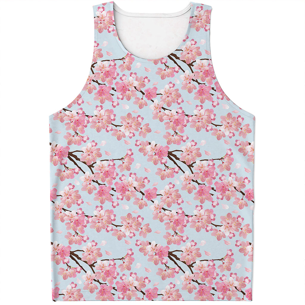 Sakura Flower Cherry Blossom Print Men's Tank Top