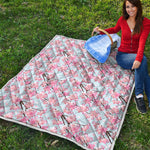 Sakura Flower Cherry Blossom Print Quilt