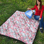 Sakura Flower Cherry Blossom Print Quilt