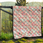 Sakura Flower Cherry Blossom Print Quilt