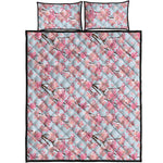 Sakura Flower Cherry Blossom Print Quilt Bed Set
