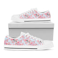 Sakura Flower Cherry Blossom Print White Low Top Sneakers