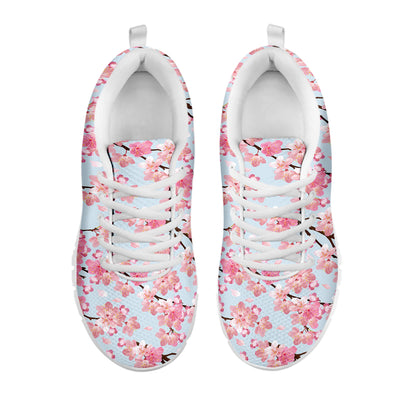 Sakura Flower Cherry Blossom Print White Sneakers
